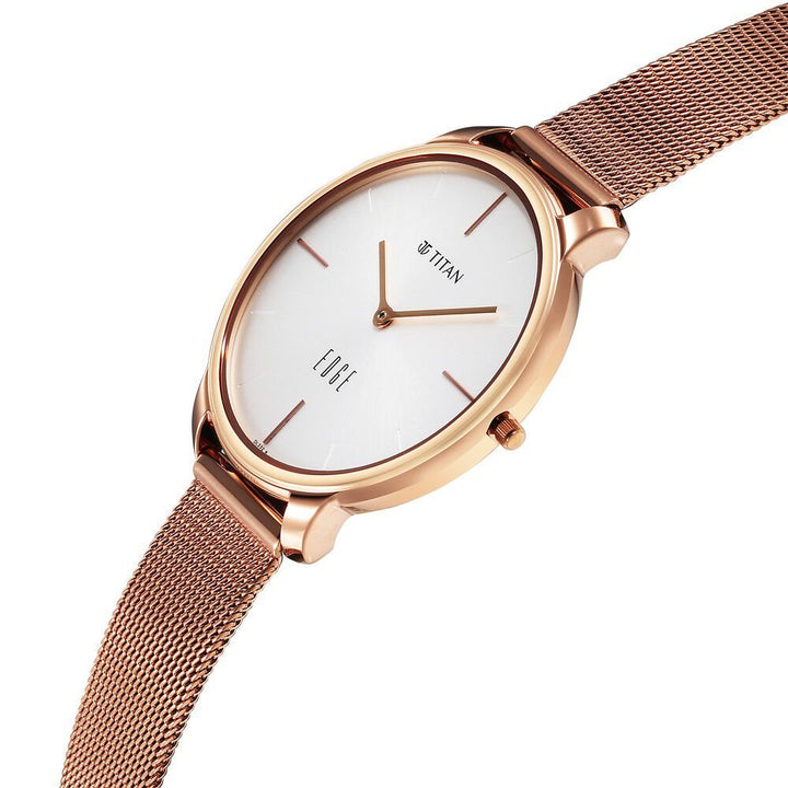 Titan Edge White Dial Analog Stainless Steel Strap watch for Women - The Watch Factory ®
