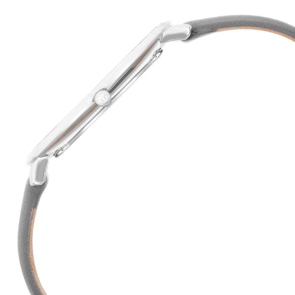 Titan Edge Slim Leather Strap Grey Dial Analog Watch for Women NS2655SL01