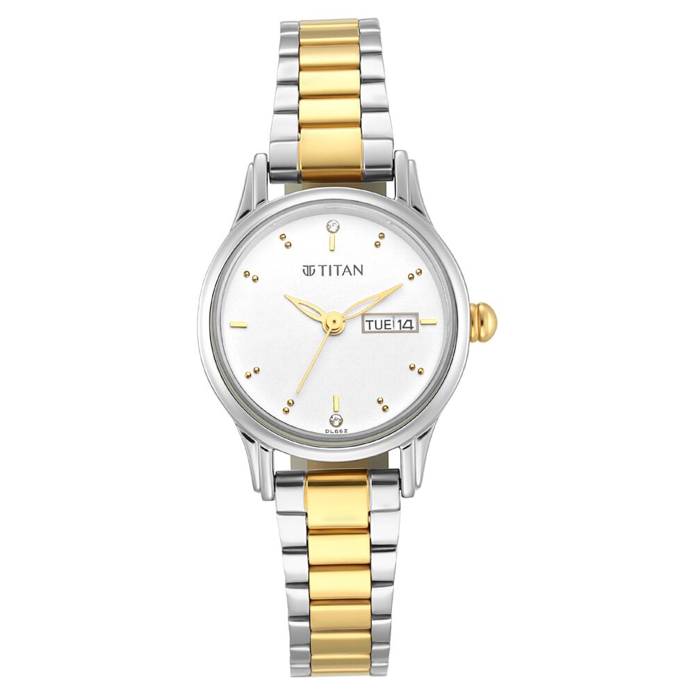 Titan Lagan Silver Dial Women Watch With Metal Strap - The Watch Factory ®