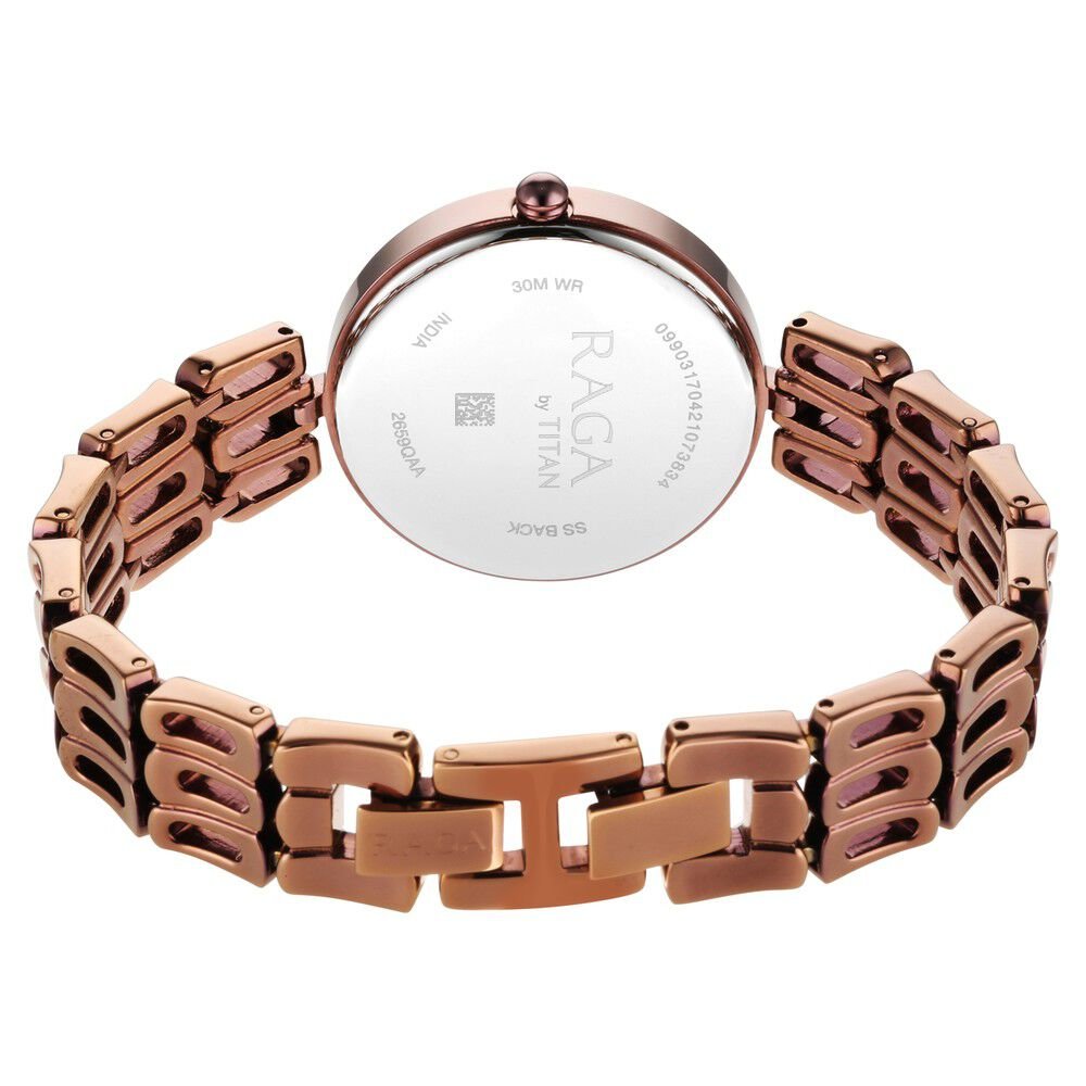 Titan Raga Chic Mother Of Pearl Dial Analog Metal Strap Watch for Women - The Watch Factory ®