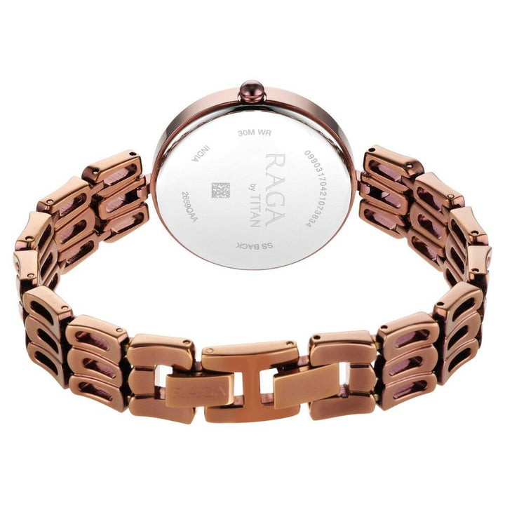 Titan Raga Chic Mother Of Pearl Dial Analog Metal Strap Watch for Women - The Watch Factory ®