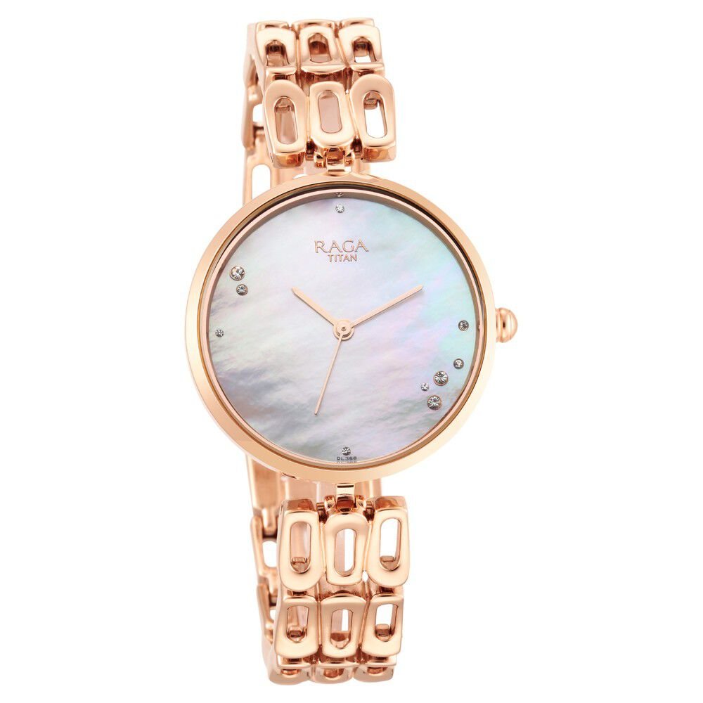 Titan Raga Chic Mother Of Pearl Dial Women Watch With Metal Strap - The Watch Factory ®