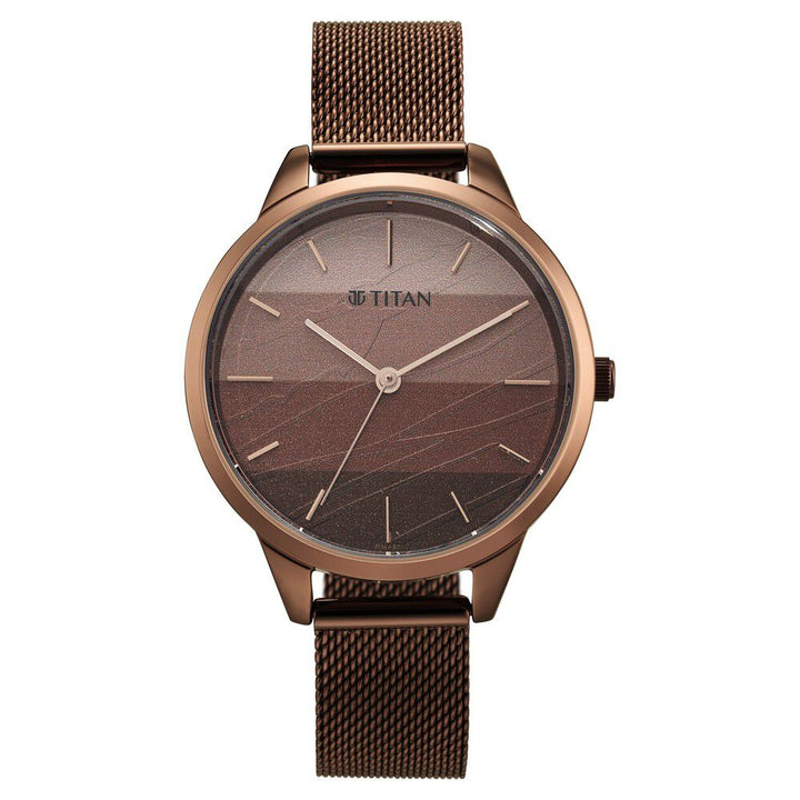 Titan Purple Glam It Up Multicoloured Dial Women Watch With Stainless Steel Strap NS2664QM01