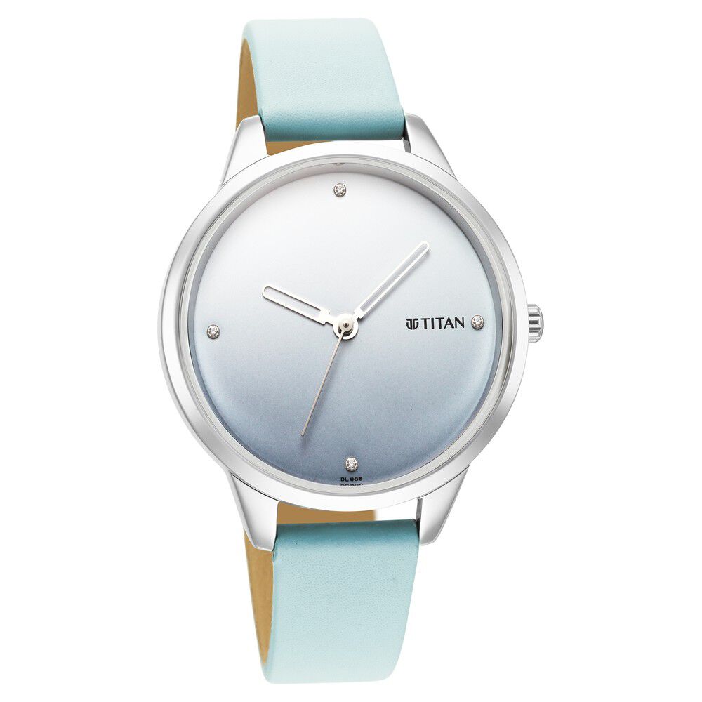 Titan Pastel Dreams Blue Analog Leather Strap watch for Women - The Watch Factory ®
