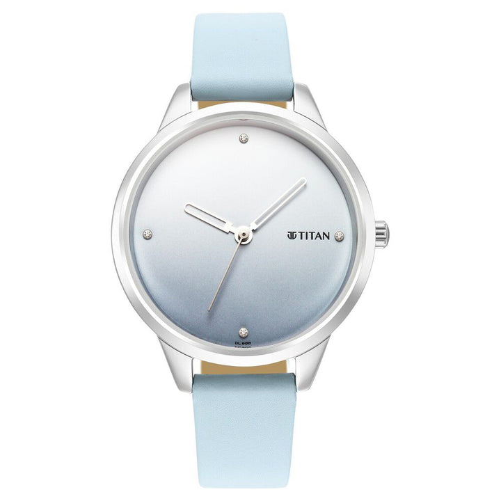 Titan Pastel Dreams Blue Analog Leather Strap watch for Women - The Watch Factory ®