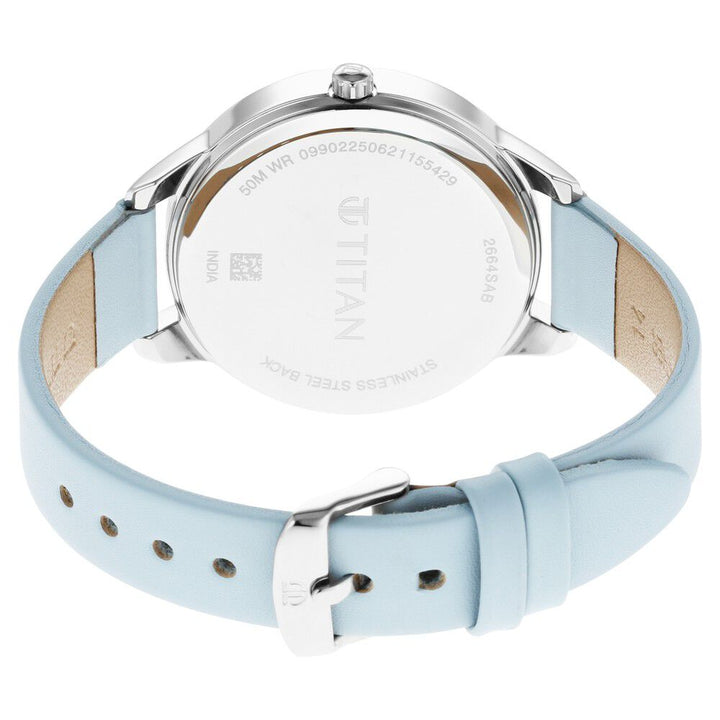 Titan Pastel Dreams Blue Analog Leather Strap watch for Women - The Watch Factory ®