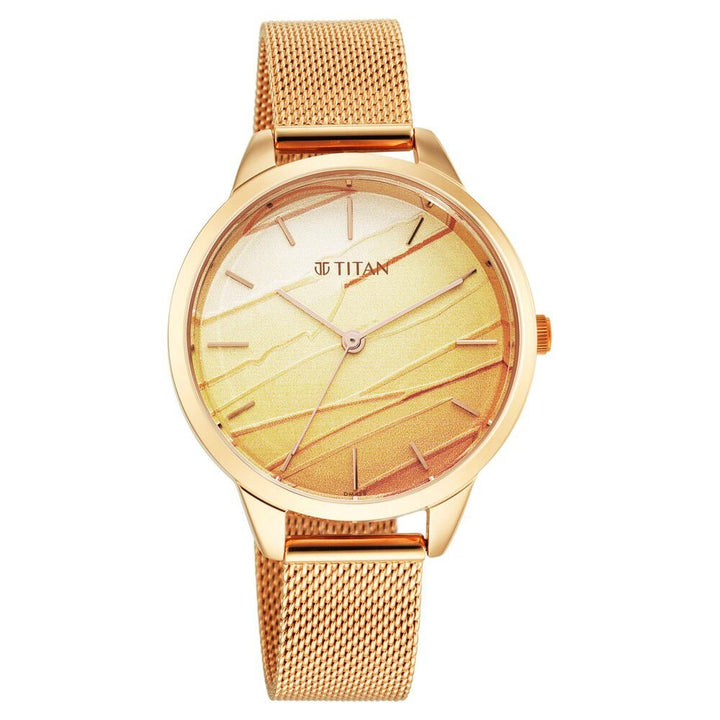 Titan Purple Glam It Up Multicoloured Dial Women Watch With Stainless Steel Strap - The Watch Factory ®