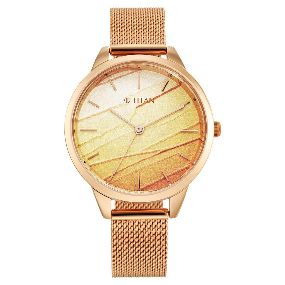 Titan Purple Glam It Up Multicoloured Dial Women Watch With Stainless Steel Strap - The Watch Factory ®
