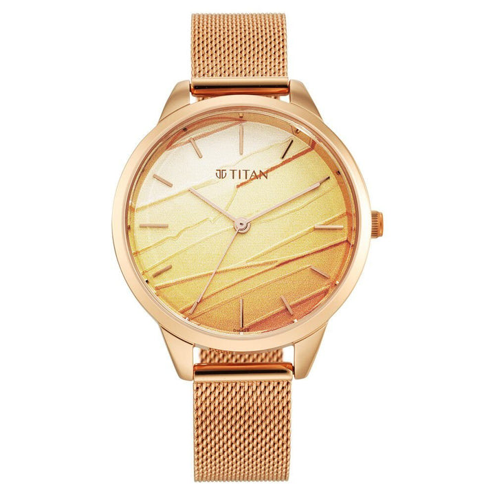 Titan Purple Glam It Up Multicoloured Dial Women Watch With Stainless Steel Strap - The Watch Factory ®
