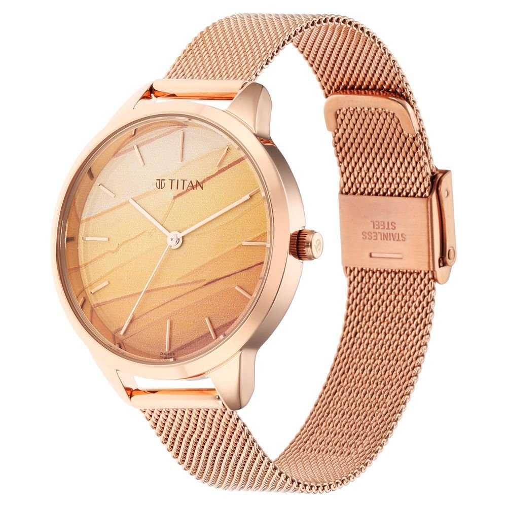 Titan Purple Glam It Up Multicoloured Dial Women Watch With Stainless Steel Strap - The Watch Factory ®