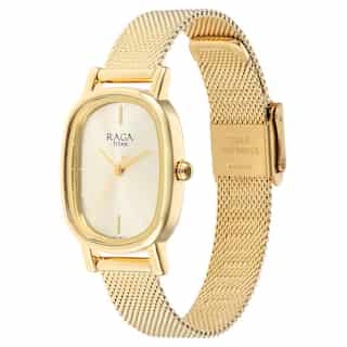 Titan Raga Viva Champagne Dial Stainless Steel Strap Watch NS2665YM01