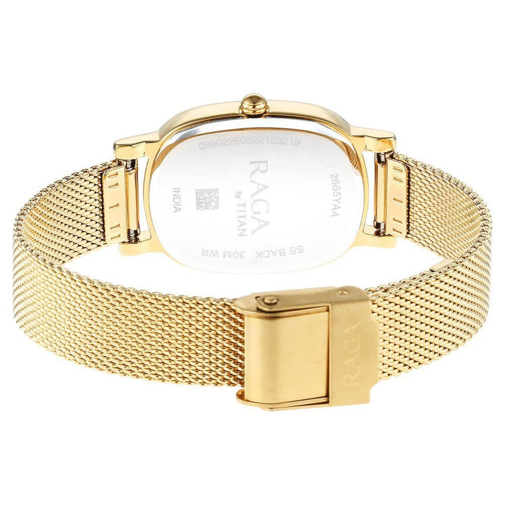 Titan Raga Viva Champagne Dial Analog Stainless Steel Strap watch for Women - The Watch Factory ®