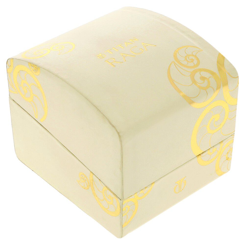 Titan Raga Viva Quartz Analog with Date Mother Of Pearl Dial Leather Strap Watch for Women NS2666WL03