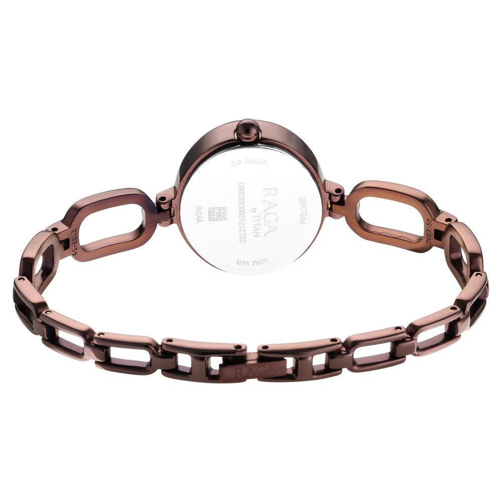 Titan Raga Viva Brown Dial Analog Metal Strap Watch for Women - The Watch Factory ®