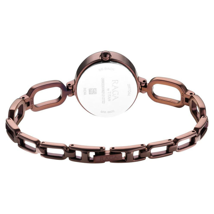 Titan Raga Viva Brown Dial Analog Metal Strap Watch for Women - The Watch Factory ®