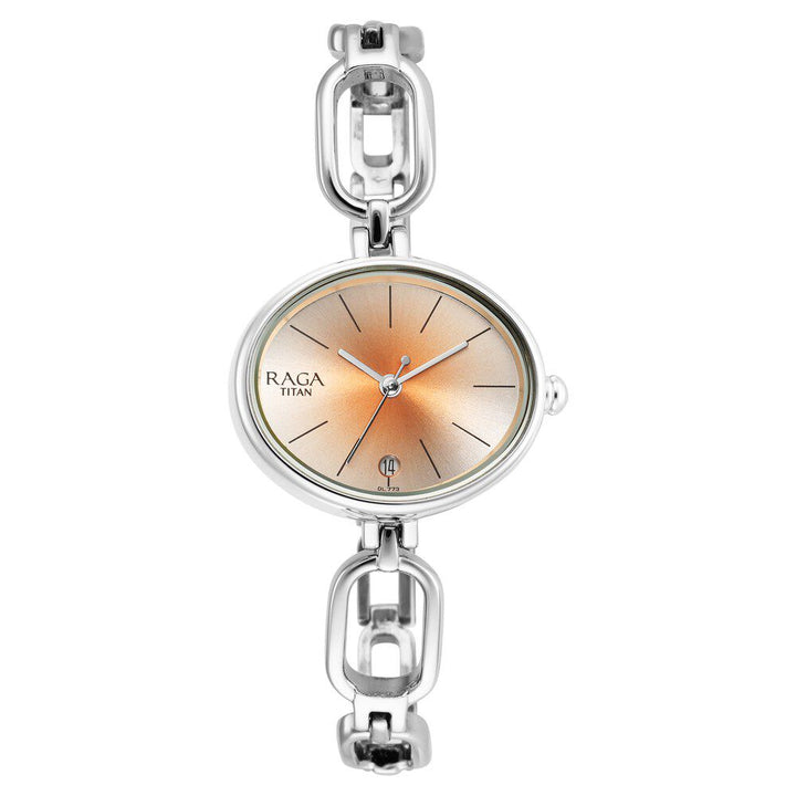 Titan Raga Viva Silver Dial Analog Metal Strap watch for Women NS2667SM01
