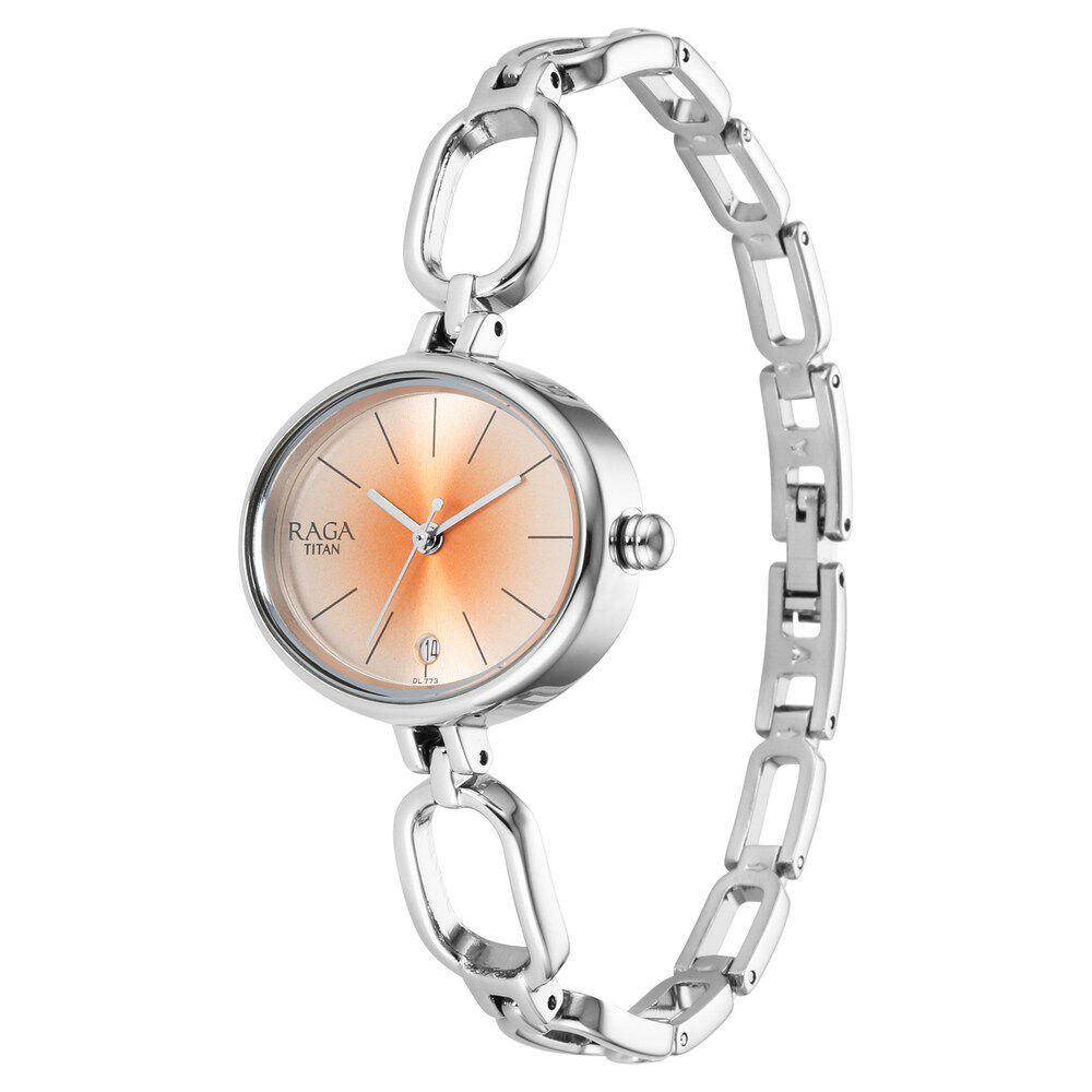 Titan Raga Viva Silver Dial Analog Metal Strap watch for Women NS2667SM01