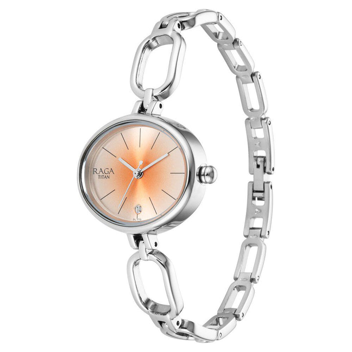 Titan Raga Viva Silver Dial Analog Metal Strap watch for Women NS2667SM01