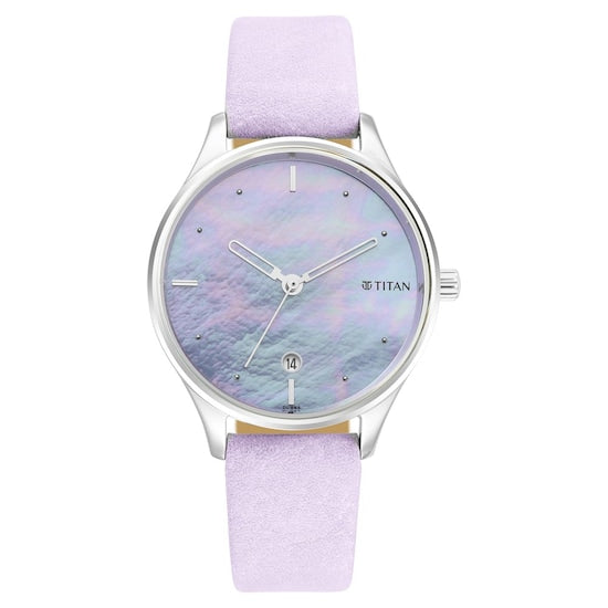 Titan Pastel Dreams Mother Of Pearl Dial Pale Purple Leather Strap Watch2670SL02 / NS2670SL02