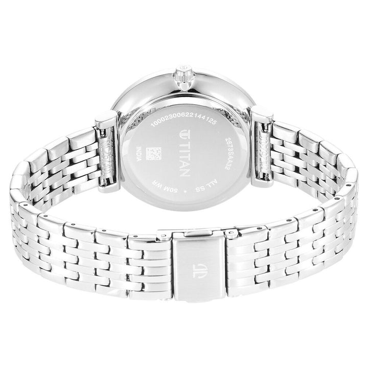 Titan Premium Workwear Mother of pearl Dial Analog with Date Stainless Steel Strap watch for Women - The Watch Factory ®