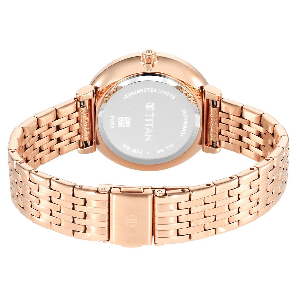 Titan Premium Workwear White Dial Analog with Date Stainless Steel Strap watch for Women - The Watch Factory ®