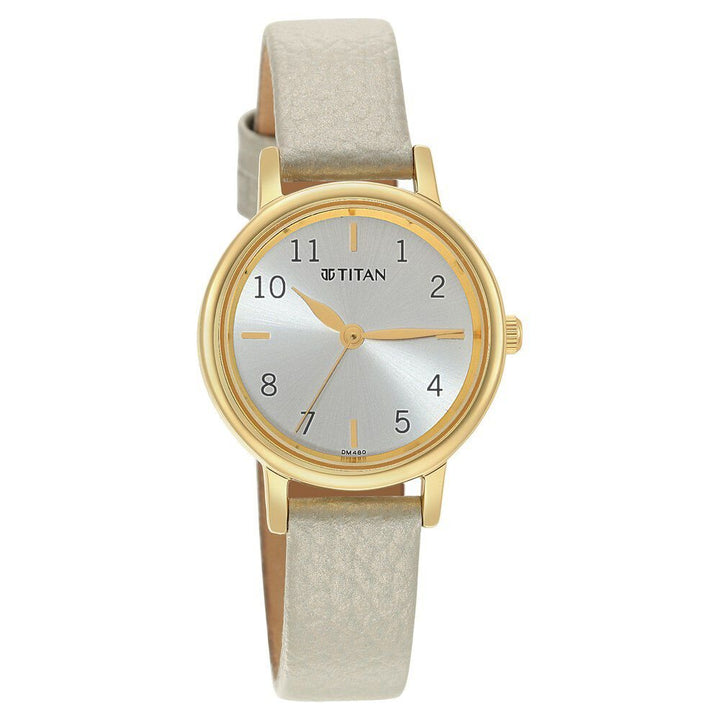 Titan Karishma Grey Dial Analog Leather Strap watch for WoMen - The Watch Factory ®