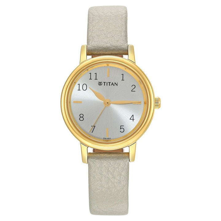 Titan Karishma Grey Dial Analog Leather Strap watch for WoMen - The Watch Factory ®