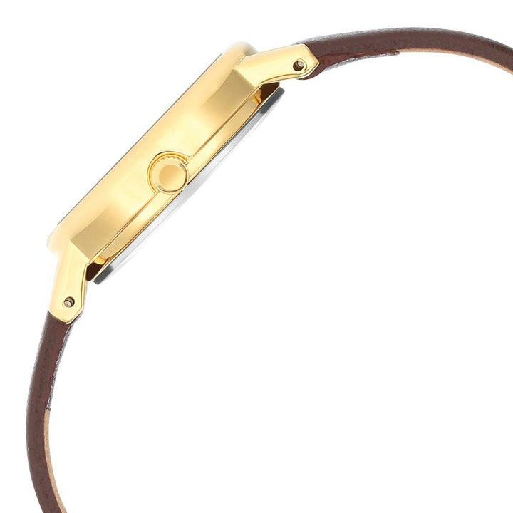 Titan Karishma Brown Dial Leather Strap Watch for Women NR2678YL02
