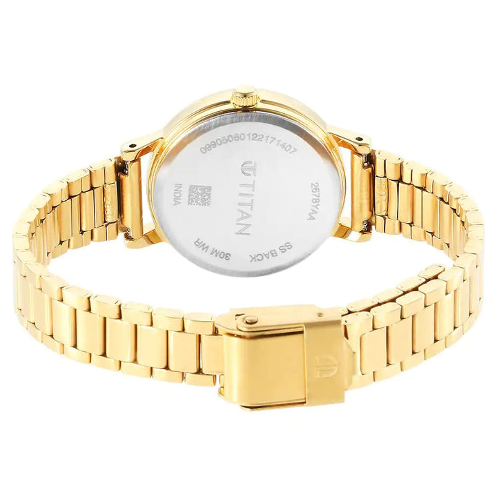 Titan Ladies Karishma Green Dial Metal Strap Watch 2678YM01 / NS2678YM01