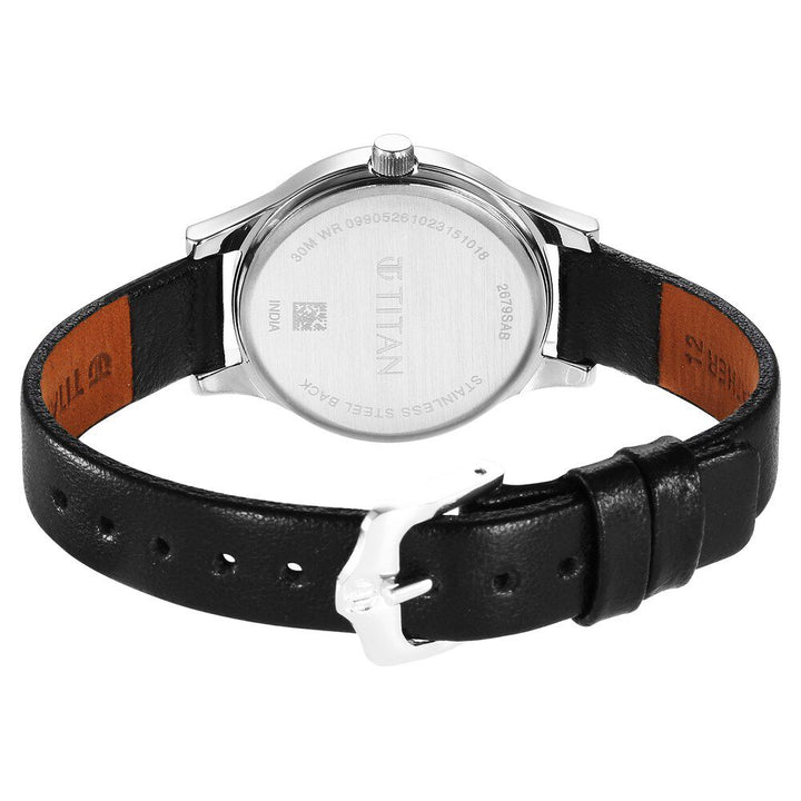 Titan Karishma Quartz Analog Purple Leather Strap for Women - The Watch Factory ®