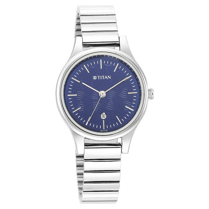 Titan Karishma Blue Dial Metal Strap Watch for Women - The Watch Factory ®
