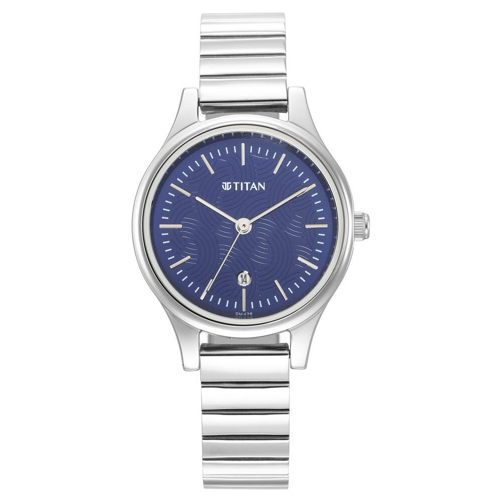Titan Karishma Blue Dial Metal Strap Watch for Women - The Watch Factory ®