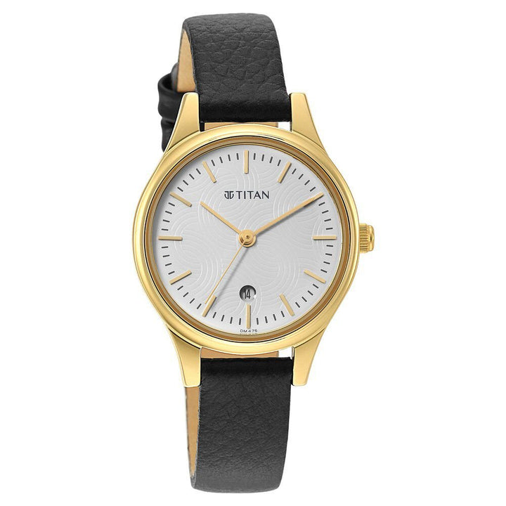 Titan Karishma White Dial Analog Leather Strap watch for Women - The Watch Factory ®