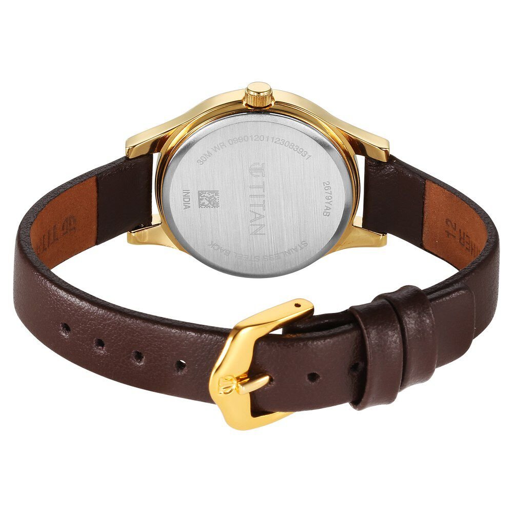 Titan Karishma Quartz Analog Pink Leather Strap for Women - The Watch Factory ®