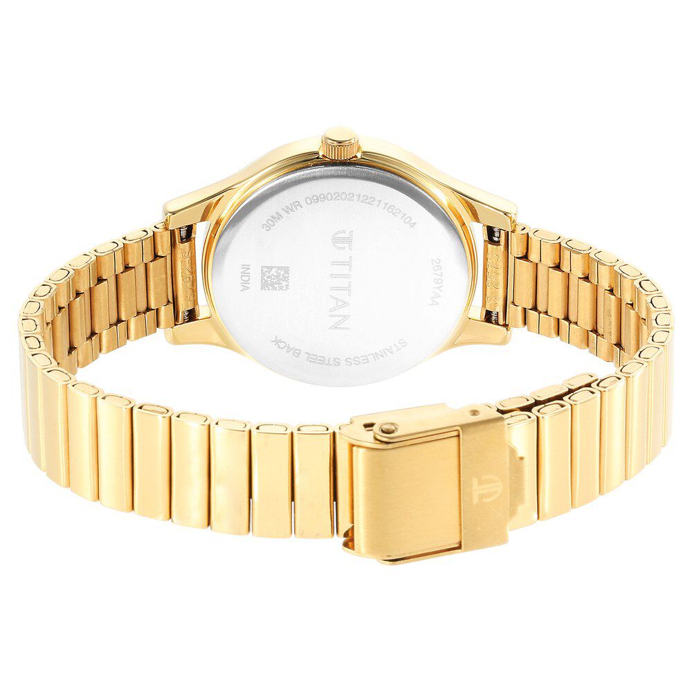 Titan Karishma Beige Dial Analog Stainless Steel Strap watch for Women - The Watch Factory ®