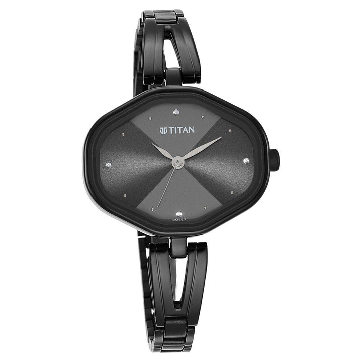 Titan Karishma Black Dial Metal Strap Watch for Women NS2680NM01
