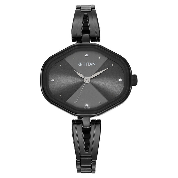 Titan Karishma Black Dial Metal Strap Watch for Women NS2680NM01