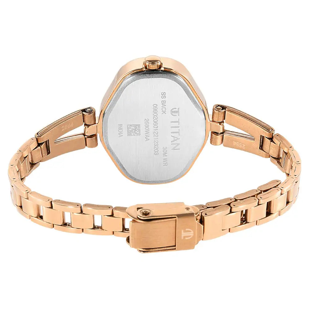 Titan Ladies Karishma Blue Dial Metal Strap Watch  NS2680WM01