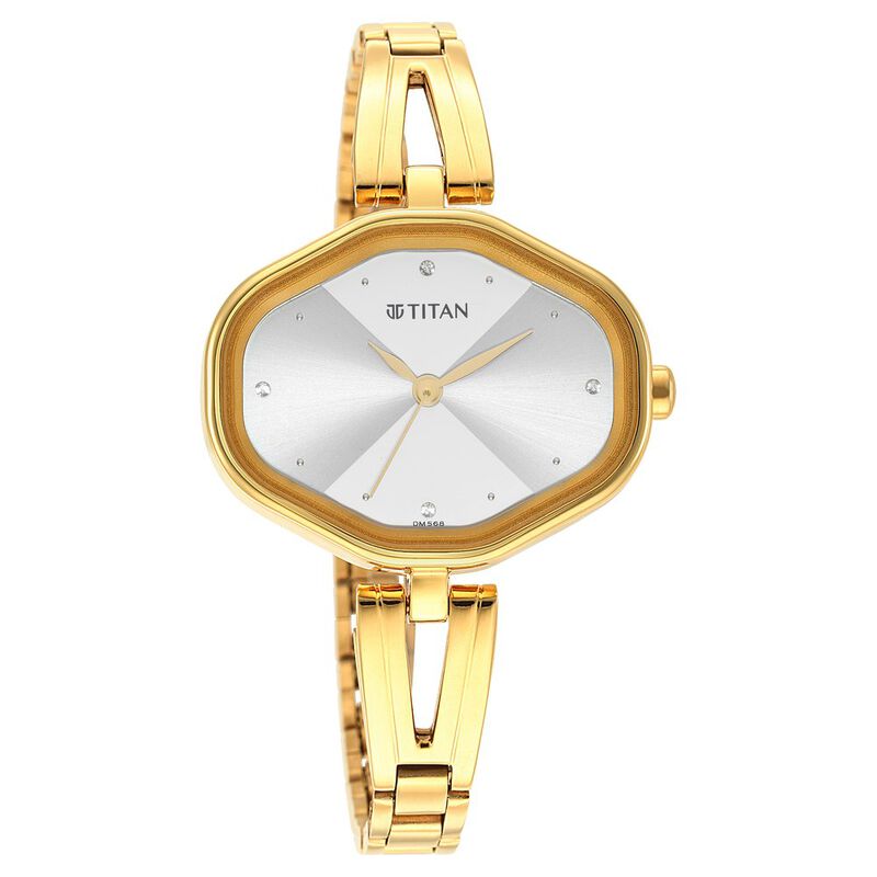 Titan Karishma White Dial Metal Strap Watch For Women
