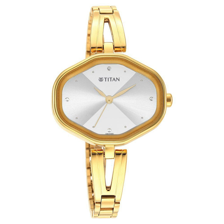 Titan Karishma White Dial Metal Strap Watch for Women - The Watch Factory ®