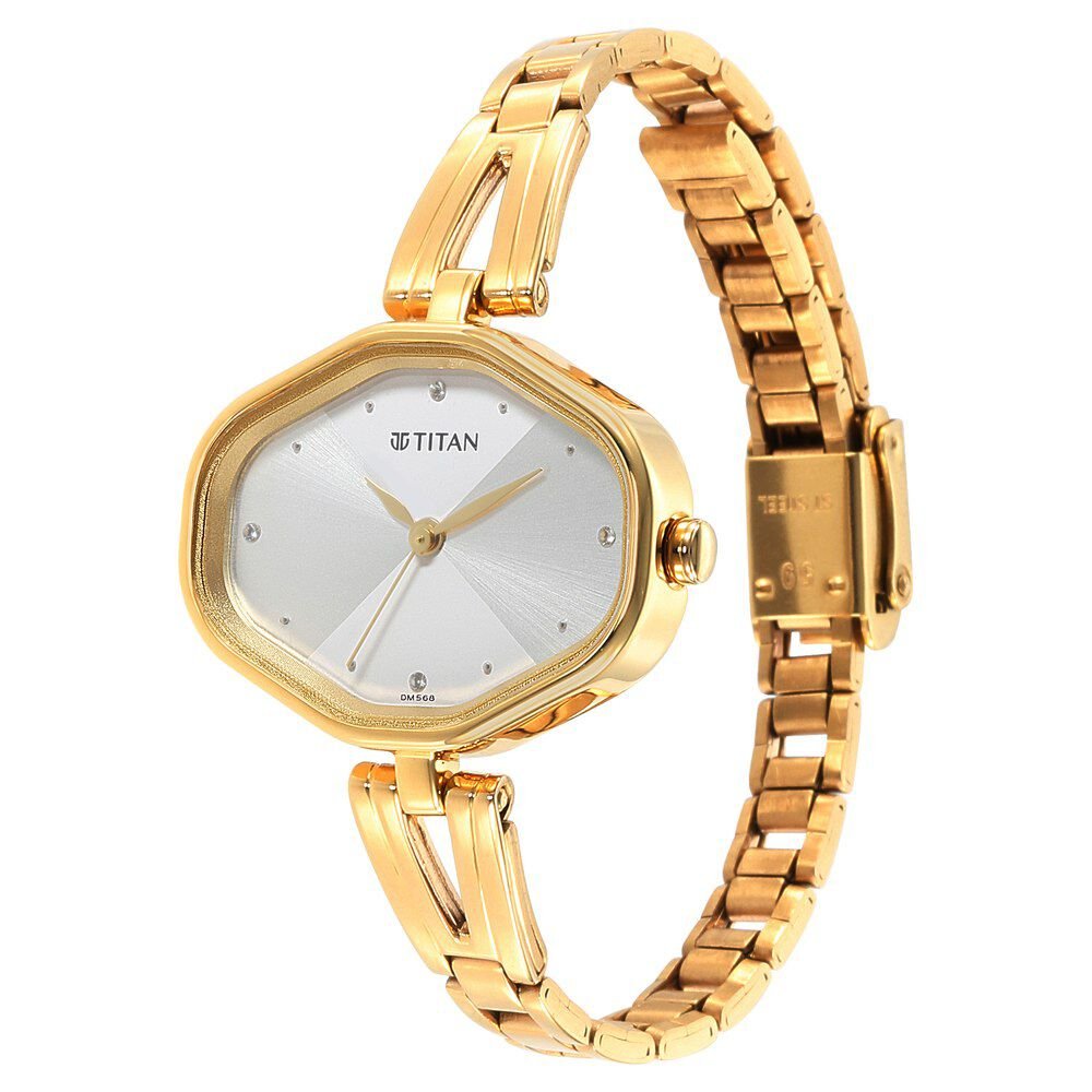 Titan Karishma White Dial Metal Strap Watch for Women - The Watch Factory ®