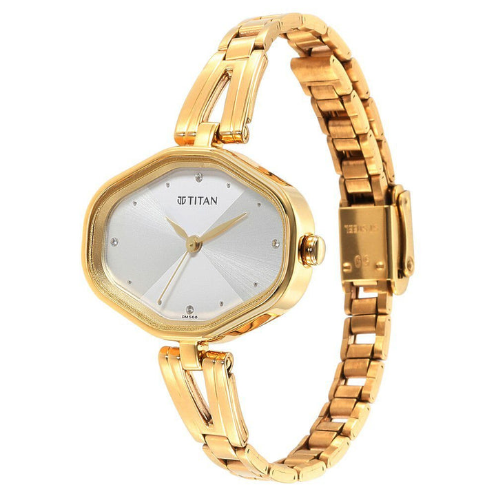 Titan Karishma White Dial Metal Strap Watch for Women - The Watch Factory ®