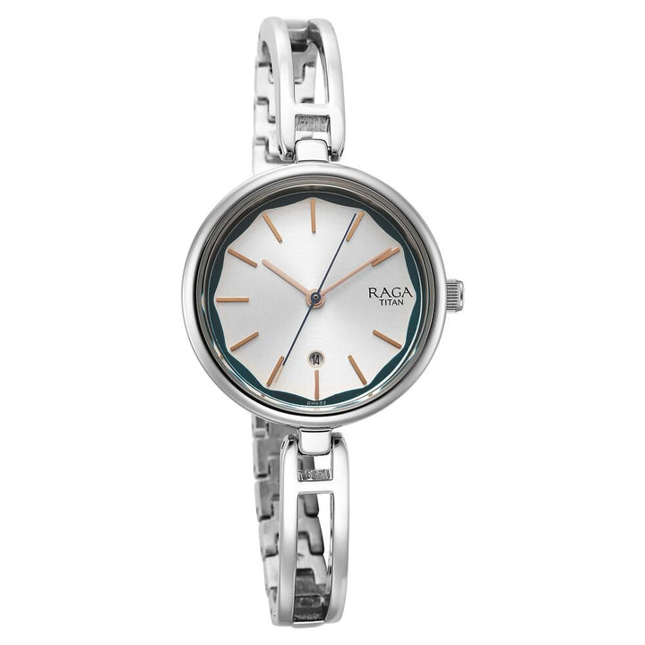 Titan Raga Viva Silver Dial Metal Strap Watch for Women - The Watch Factory ®