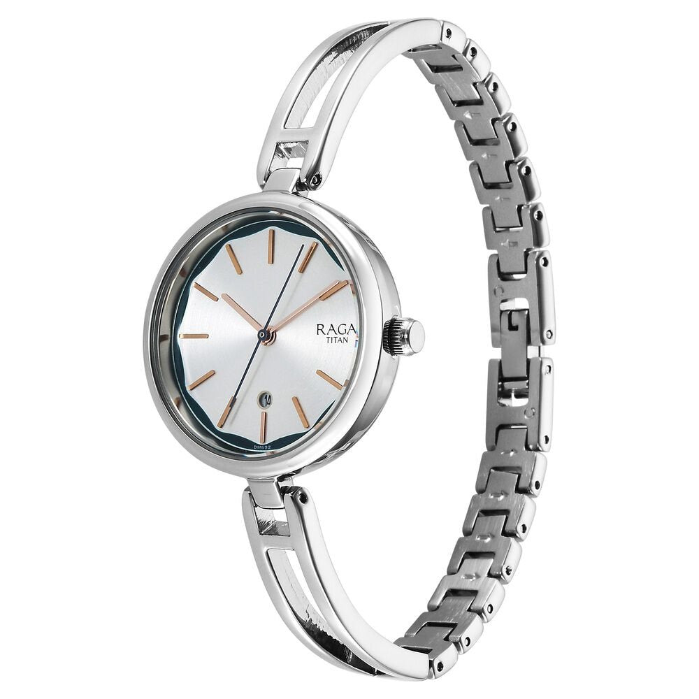 Titan Raga Viva Silver Dial Metal Strap Watch for Women - The Watch Factory ®