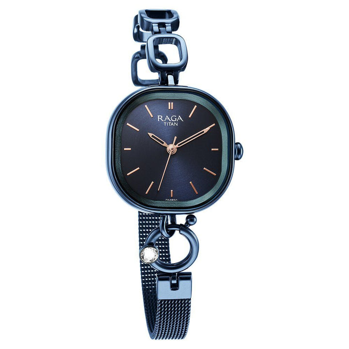 Titan Raga Delight Blue Dial Analog Metal Strap Watch for Women - The Watch Factory ®