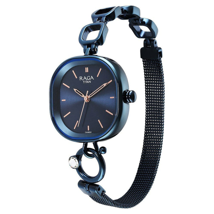 Titan Raga Delight Blue Dial Analog Metal Strap Watch for Women - The Watch Factory ®