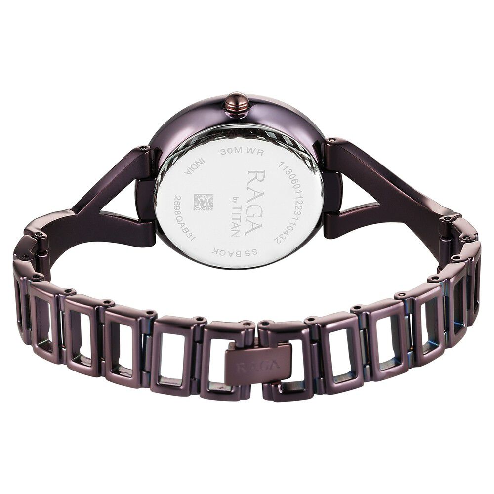 Titan Raga Chic Quartz Analog Brown Dial Metal Strap Watch for Women - The Watch Factory ®