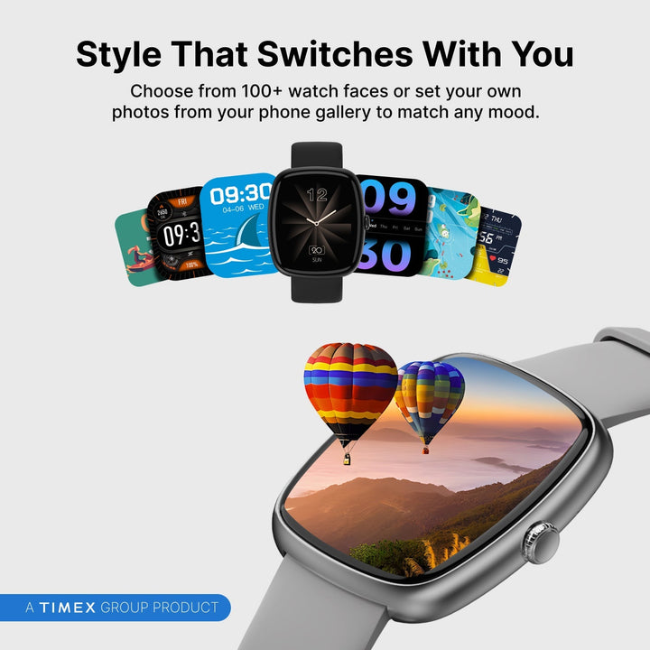 Timex IConnect Calling Ace+ 1.83"(4.6 Cm) 3D UI Display With Functional Crown And BT Calling Smartwatch For Unisex - TWIXW1502T