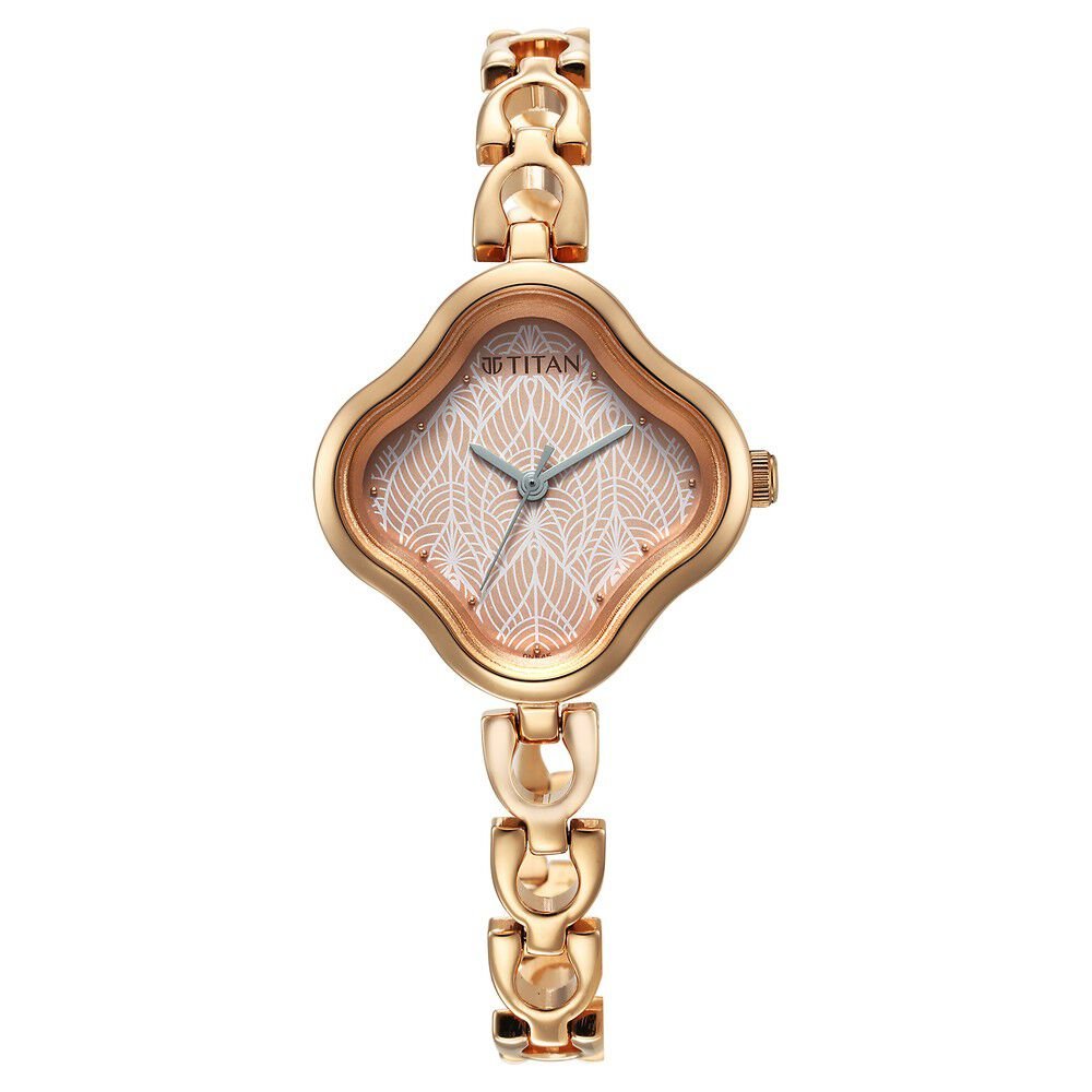Titan Karishma Rose Gold Analog Metal Strap Watch for Women - The Watch Factory ®