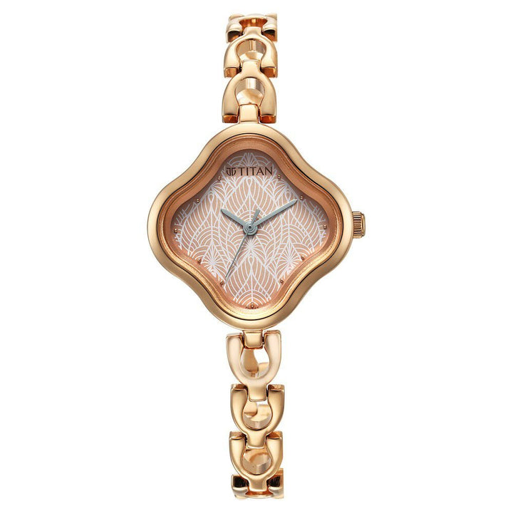 Titan Karishma Rose Gold Analog Metal Strap Watch for Women - The Watch Factory ®